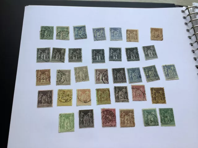 Lot De Timbres France Oblitérés année 1878 ( Avec Double)