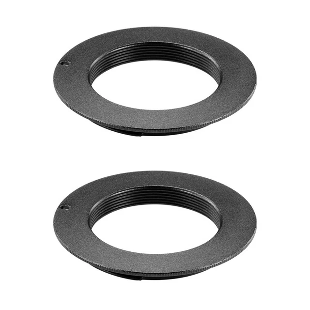 2X Schwarz Metall-Objektiv Montageadapter fuer M42-Objektiv An   Kamera / WiS8S4