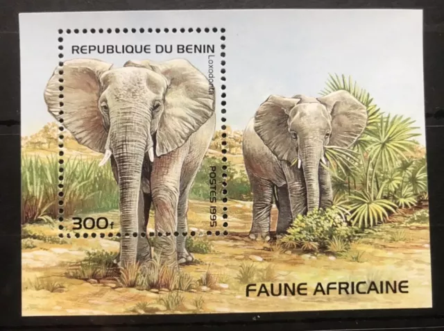 Benin  - Elephant / African Animals - Fauna - timbres - S/S  - MNH** F106