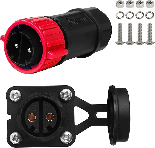 GaiRen 2 Pin 50Amp Trolling Motor Plug Receptacle Set 12/24/36/48 Volt Marine...
