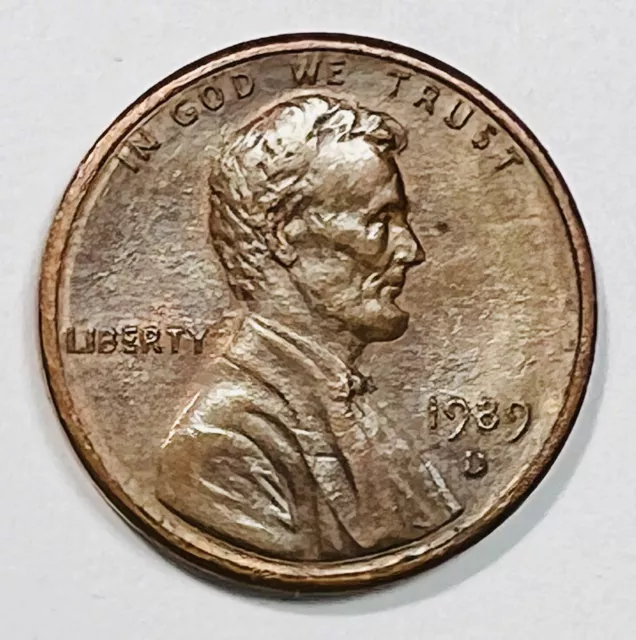 1989 D Lincoln Memorial 1 Cent Circulated Double Die Reverse Error Coin  7140