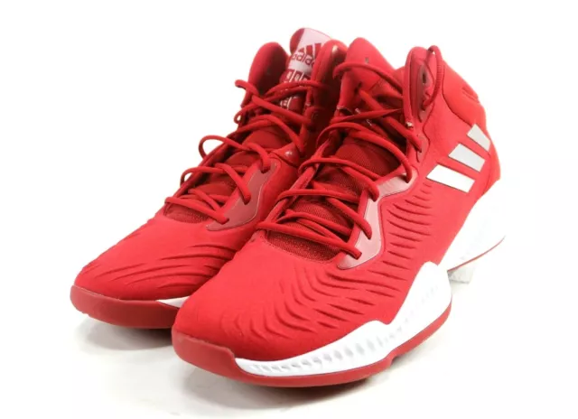 Adidas SM Mad Bounce 2018 $110 Men's Basketball Shoes Size 18 Red White