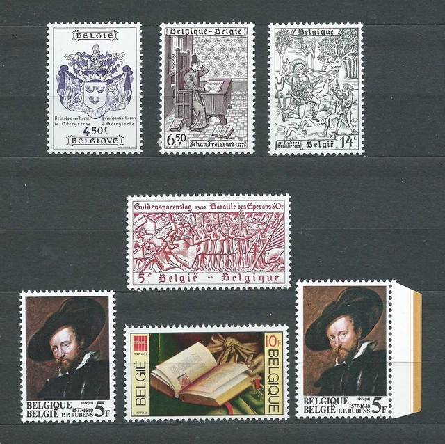 BELGIË BELGIQUE - 1977 YT 1851 à 1857 - TIMBRES NEUFS** MNH LUXE