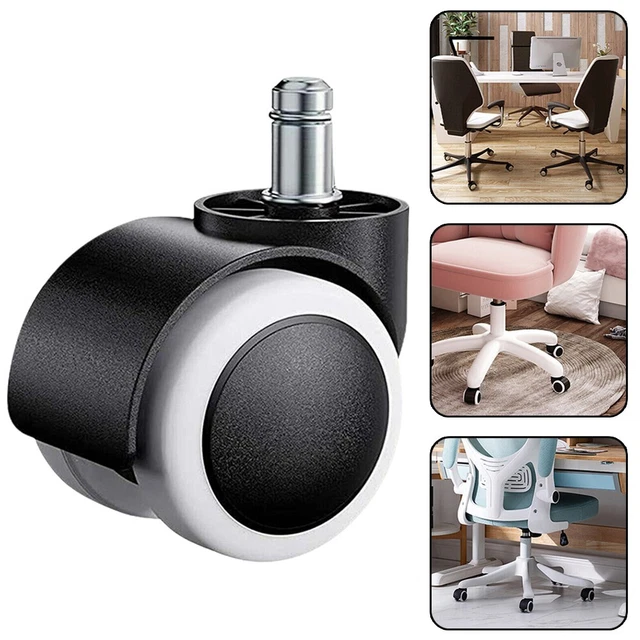 1 X Bureau Chaise Roulette Caoutchouc Pivot Roues Remplacement Résistant 5.1cm