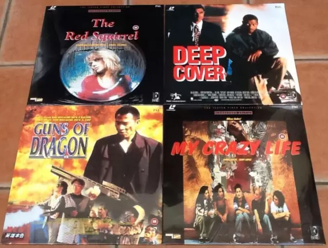 JOB LOT 4 RARE LASERDISC FILMS Brand New & Sealed - GUNS OF DRAGON DEEP COVER +2