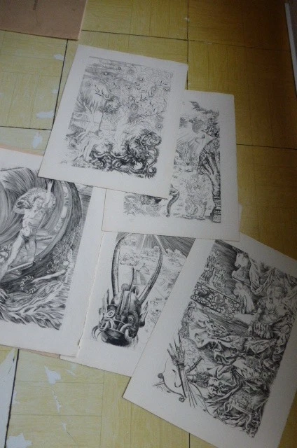 Lot Exceptionnel : Grande Lithographie Censurée 14-18 De Félix Lacaille + 2 Dessins Originaux - Documents Historiques