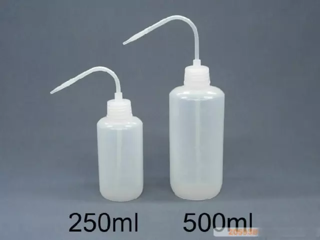 250ml & 500ml Wash Bottle Lab Plastic Squeeze Tattoo Cleaning Clean Washing New