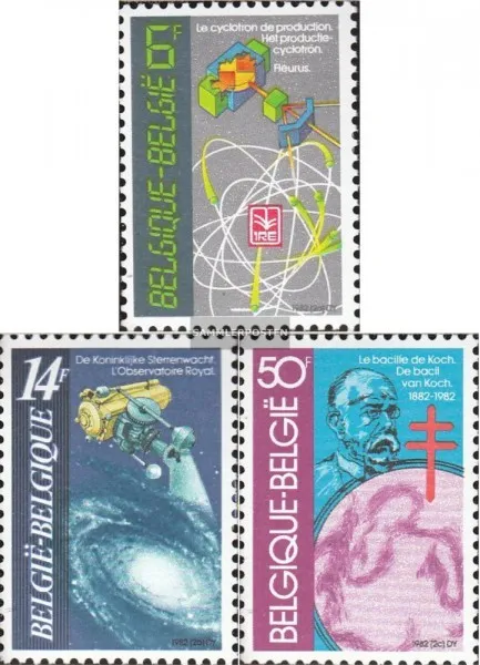 Belgium 2088-2090 (complete issue) unmounted mint / never hinged 1982 Science