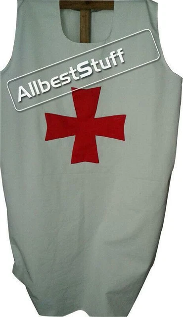 Médiéval Croisé Larp Cosplay Déguisement Templier Chevaliers Tunique Croix ABS