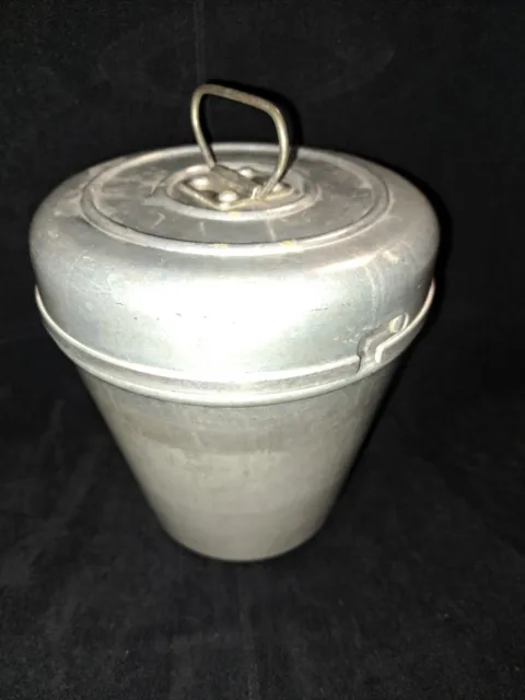 Antique Vintage Lunch Bucket Pail, Wear-Ever Aluminum 1102 Coal Miner Circa 1910