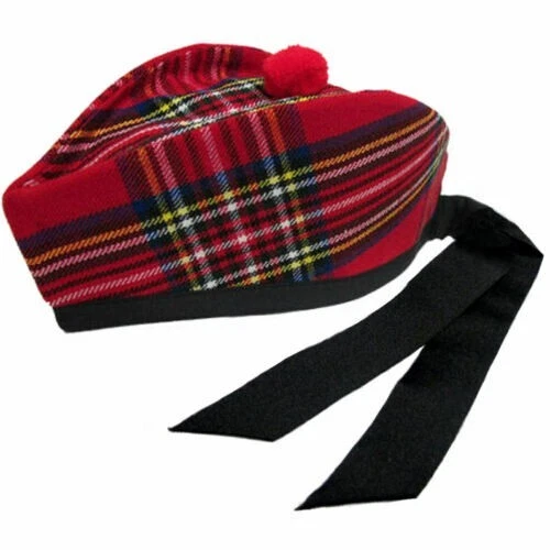 Scottish Classic Royal Stewart Tartan Glengarry Novelty Hat ( One Size )