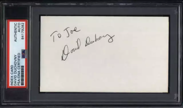 David Duchovny Actor The X Files Signed 3" x 5" Index Card  PSA/DNA