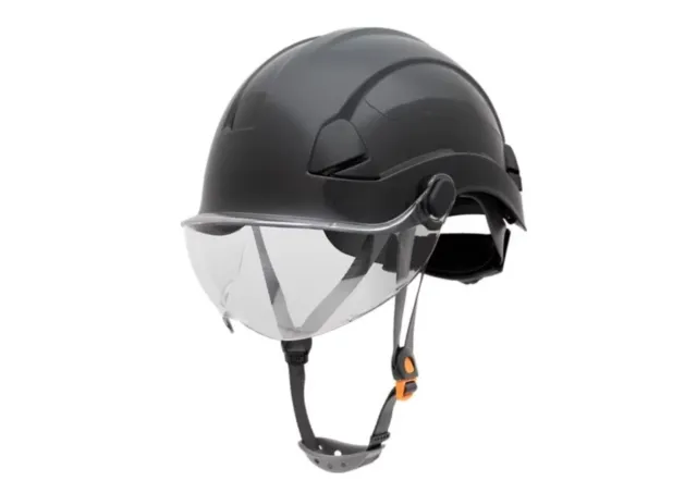 Honeywell Fibre Metal Safety Helmet with chin strap - Vented - Black EN 397:2012