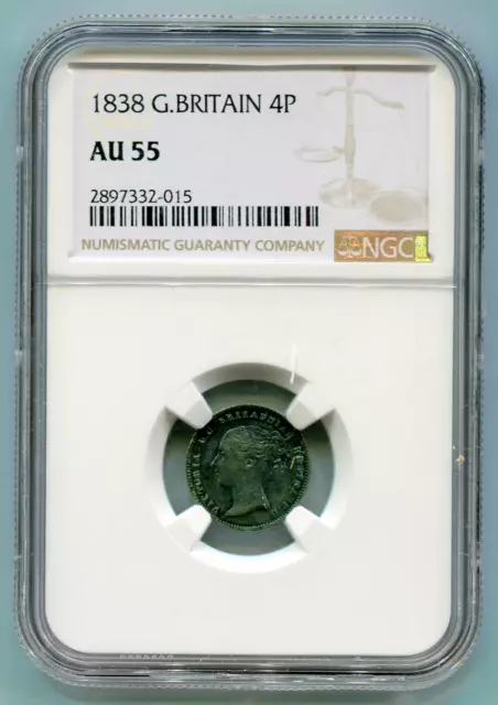 UK  4 Pence (Groat) 1838 NGC AU 55   lotmay3900