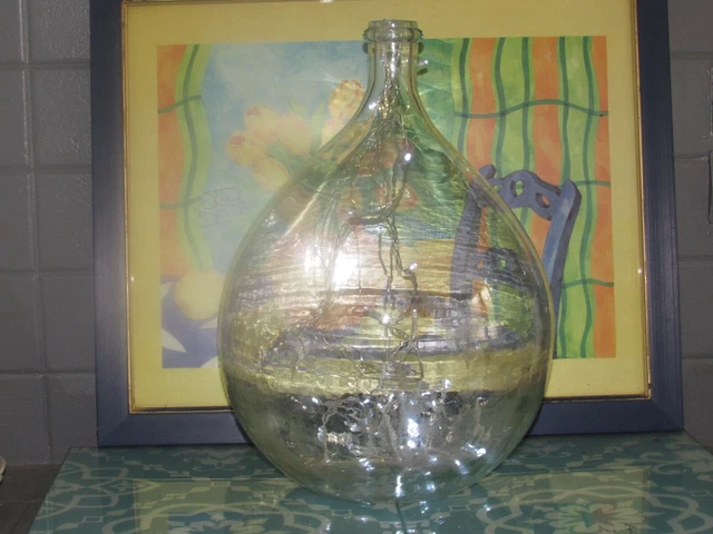 Dame-jeanne En Verre 20/25 Litres – Vintage France – état Correct (pas De Fêlure)