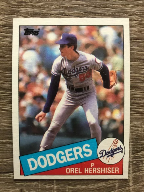 1985 Topps OREL HERSHISER Los Angeles Dodgers Baseball Rookie Card #493