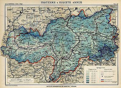 Allevamenti:Bovini,Ovini.Carta Geografica.Passepartout.1919 Alto Adige-Südtirol 