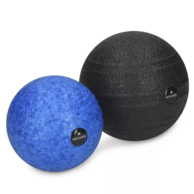 Set de 2 bolas para masaje (1x pequeña 1x grande) terapia miofascial - Azul