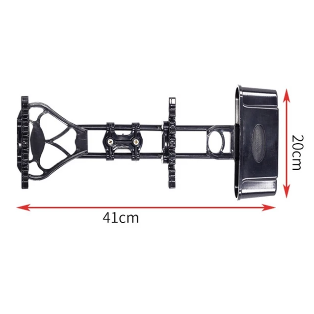 Support D'arc Pliant En Fibre De Carbone - Pour Arc Classique, Chasse Ou Traditionnel - Portable Et Léger (Noir) - 4