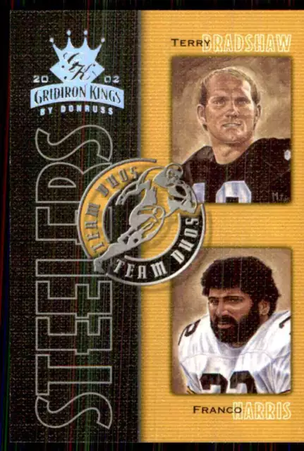 2002 Gridiron Kings Team Duos Terry Bradshaw/Franco Harris #TD6