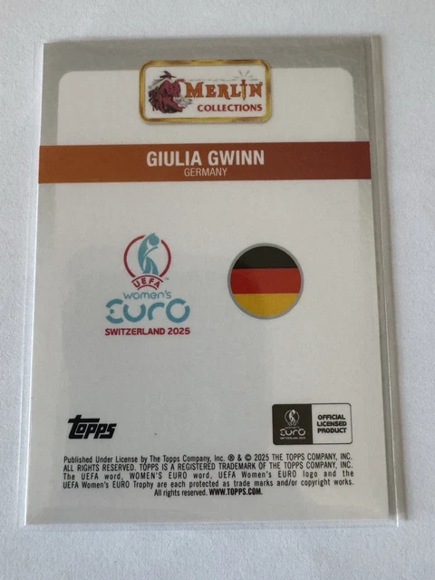 Topps Merlin Uefa Euro 2025 Giulia Gwinn Autogramm Zu 50 In Brandenburg - Großbeeren - Foto 11