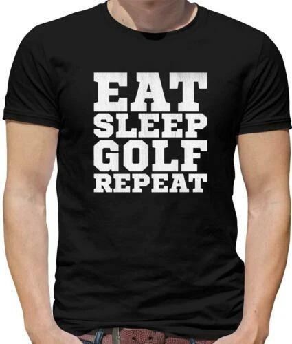 Eat Sleep Golf Ripetere T-Shirt - Giocatore Golf - Johnson - Tour - Pga