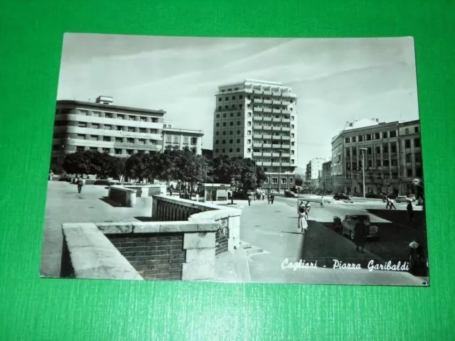 Cartolina Cagliari - Piazza Garibaldi 1959.