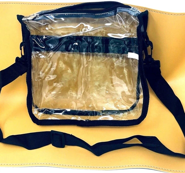 Clear Cross Body Bag See-Thru Jelly Messenger Purse Stadium Concert Transparent