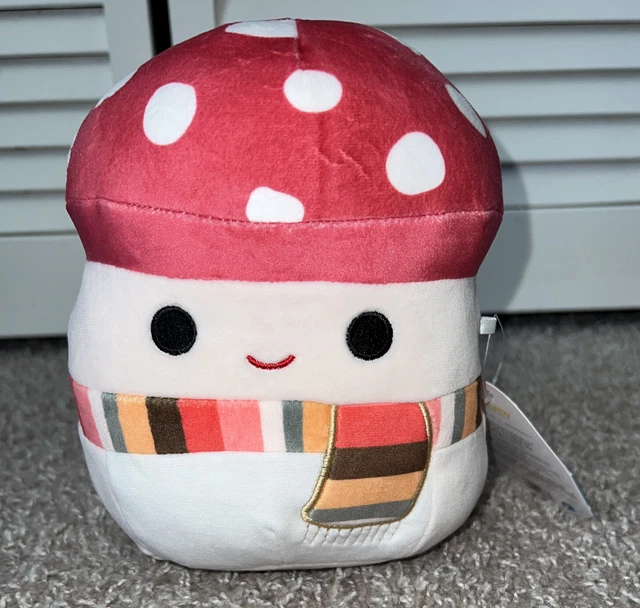 Squishmallows 7” MALCOLM the mushroom w/ fall scarf harvest NWT