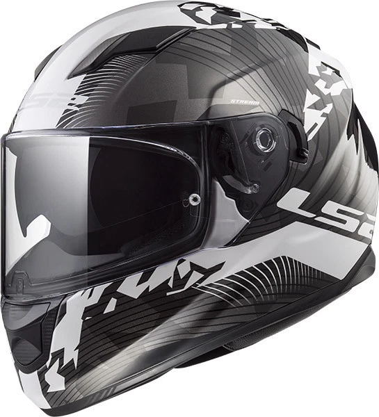 LS2 Casque Intégral Stream Evo Blanc - Taille M Avec Lunettes Solaires Intégrées