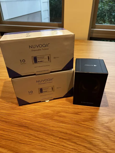 NuvoAir AB Air Next Spirometer v 1.0 Bluetooth Spirometer with 20 Turbines