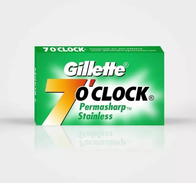 Cuchillas de afeitar de doble filo afiladas de acero inoxidable Super 7 O'CLOCK