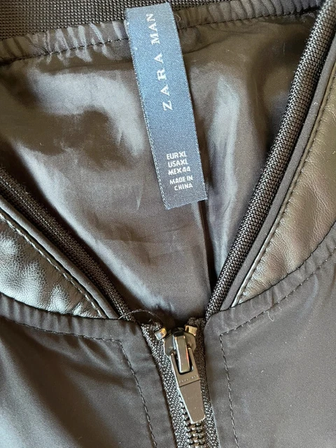 Chaqueta Bomber ZARA MAN Negra XL 3