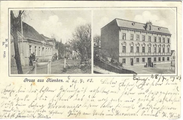 AK Stettin Szczecin Glienken - alte Dorfpartie - 1903