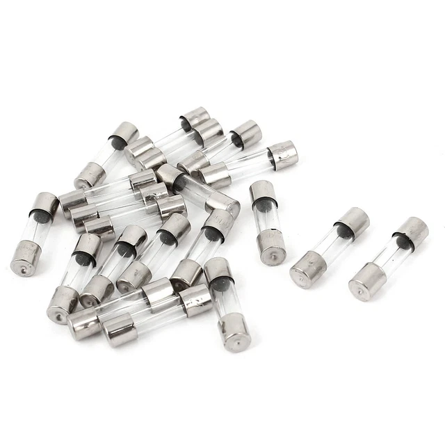 AC 250V 6A Action Rapide Agissant Type Tube En Verre Fusibles 5x20mm 20 Pièces