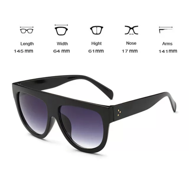 Trendy New Retro Flat Top Sunglasses Fashion Designer Men Women UV400 Shades 3