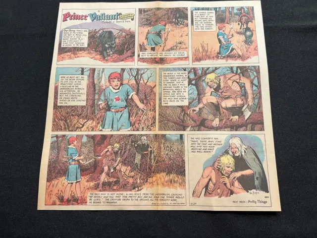#TTP06q PRINCE VALIANT by Harold Foster Sunday Two Thirds Page October 29, 1967