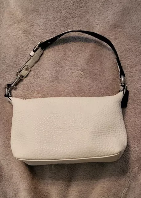 Vintage Coach Leatherwear White Mini Bag