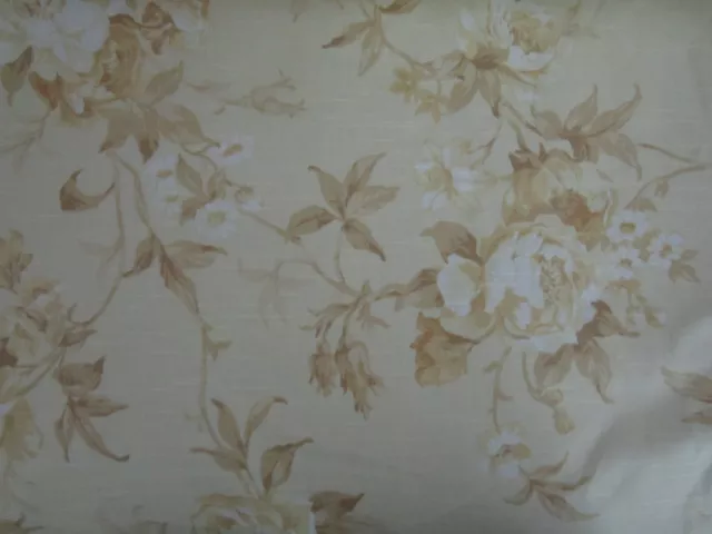Robert Allen Floral Roses Yellow Gold Upholstery Drapery Fabric 9+ Yards at Home