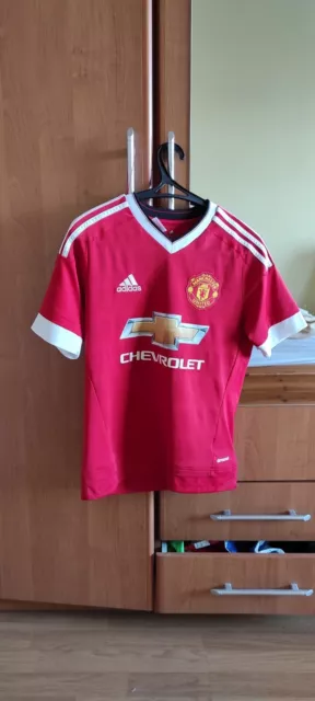 Adidas maillot de football domicile Manchester United 2015/16 garcons L 13-14a
