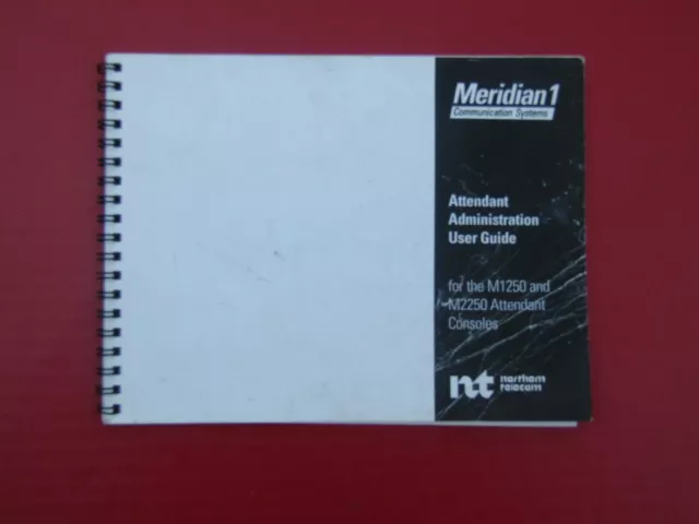 MERIDIAN 1 Communication Systems Attendant Administration User Manual Guide 1989