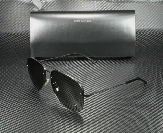 SAINT LAURENT CLASSIC 11 M 001 Black Aviator Unisex Metal 59 mm Sunglasses