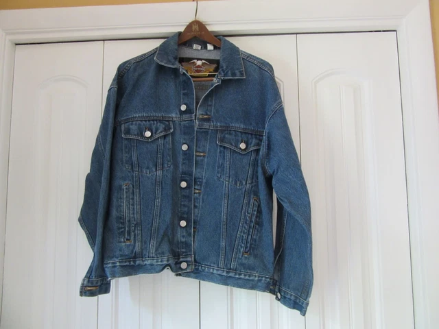 vintage harley davidson jean jacket