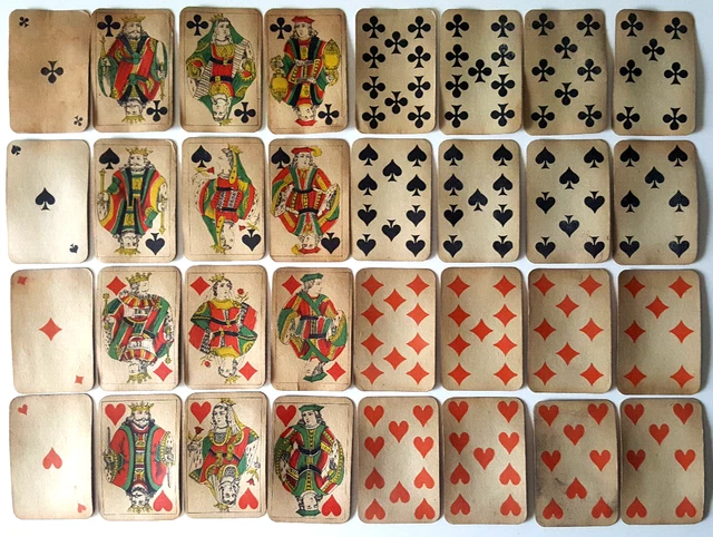 ANCIEN JEU DE 32 CARTES CLASSIQUES COMPLET EUR 45,00 - PicClick FR