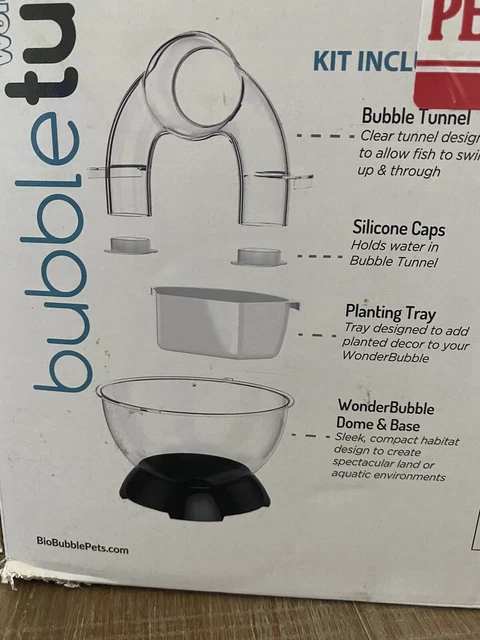 BioBubble Wonder Aquarium Tunnel Kit Unique Fish Tank Betta Bowl 1.5g 2