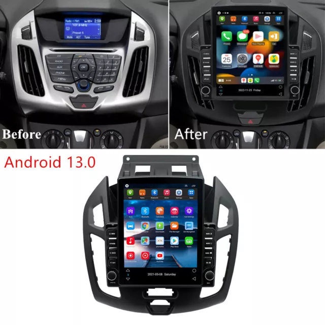 9.7" Android 13 Stereo Radio GPS Wifi For Ford Transit Connect 2014-2018 Carplay