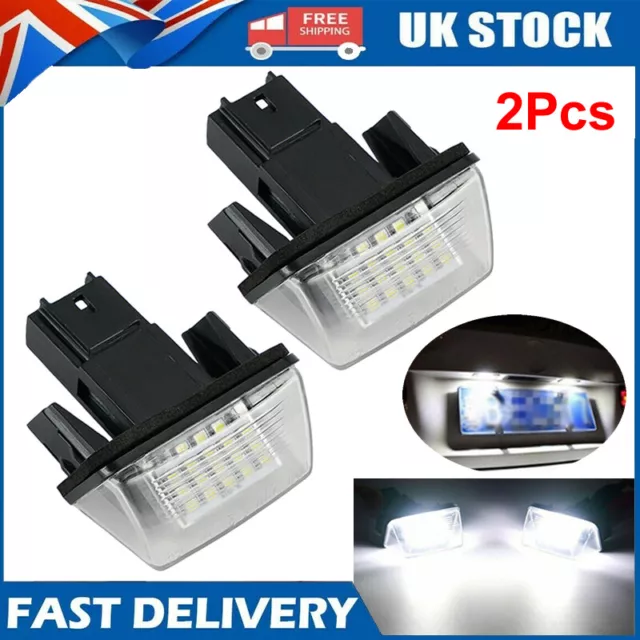 Pair of Rear Number Plate LED Light Lamp Fit for Citroen C3 C4 C5 Picasso XSARA