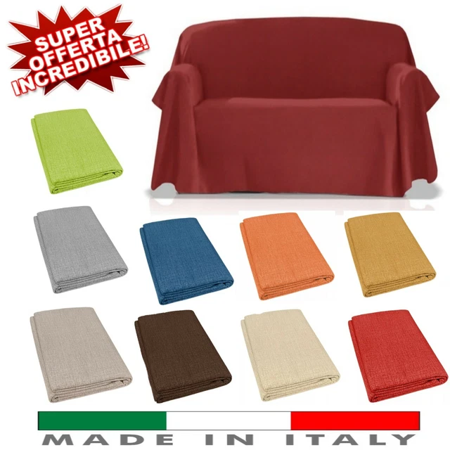 TELO ARREDO COPRITUTTO GRAN FOULARD COPRILETTO COPRIDIVANO KIARA Biscotto 2 Piazze 85284918