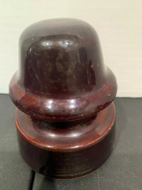 KK Vintage Pinco Ceramic Porcelain Dark Brown Insulator 2