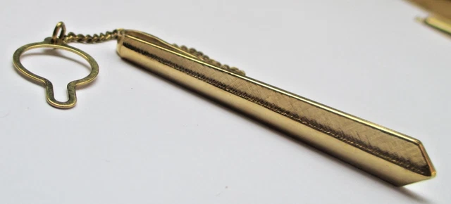 Pince à Billets Ou Cravate Vintage Plaqué Or Pour Homme - Bijou D'occasion élégant